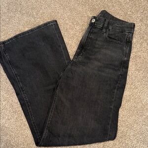 Women’s Baggy wide leg  Black Jeans size 2 Long stretch